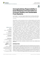 Conceptualizing Responsibility in Food Research and Innovation to Promote Healthy and Sustainable Food Systems