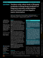 Territory-wide cohort study of Brugada syndrome in Hong Kong: predictors of long-term outcomes using random survival forests and non-negative matrix factorisation