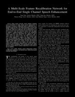 A Multi-Scale Feature Recalibration Network for End-to-End Single Channel Speech Enhancement
