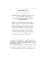 Towards Machine Learning of Predictive Models from Ecological Data