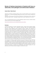 Review of hatchery transmission of bacteria with focus on Salmonella, chick pathogens and antimicrobial resistance