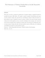 The performance of technical trading rules in Socially Responsible Investments