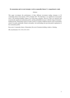 Do momentum and reversal strategies work in commodity futures? A comprehensive study