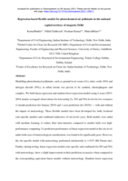 Regression-based flexible models for photochemical air pollutants in the national capital territory of megacity Delhi