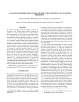 A Stacking Ensemble for Anomaly Based Client-Specific Face Spoofing Detection