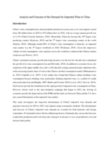 Analysis and Forecasts of the Demand for Imported Wine in China