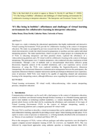 It s like being in bubbles : affordances and challenges of virtual learning environments for collaborative learning in interpreter education
