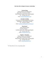 Dark-side-effect contagion in business relationships