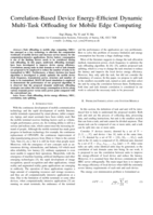 Correlation-Based Device Energy-Efficient Dynamic Multi-Task Offloading for Mobile Edge Computing