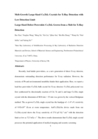Melt-grown large-sized Cs2TeI6 crystals for X-ray detection
