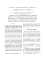 Error Rates in Deterministic Ion Implantation for Qubit Arrays
