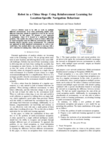Robot in a China Shop: Using Reinforcement Learning for Location-Specific Navigation Behaviour