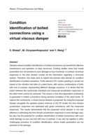 Condition identification of bolted connections using a virtual viscous damper
