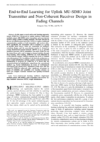 End-to-End Learning for Uplink MU-SIMO Joint Transmitter and Non-Coherent Receiver Design in Fading Channels