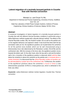 Lateral migration of a neutrally buoyant particle in Couette flow with thermal convection