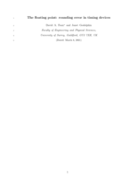 The floating point: Rounding error in timing devices