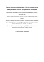 The role of ozone combined with UVC/H2O2 process for the tertiary treatment of a real slaughterhouse wastewater