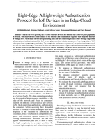Light-Edge: A Lightweight Authentication Protocol for IoT Devices in an Edge-Cloud Environment