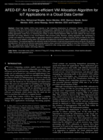 AFED-EF: An Energy-Efficient VM Allocation Algorithm for IoT Applications in a Cloud Data Center