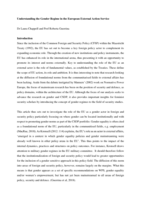 Understanding the gender regime in the European External Action Service