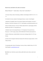 Biodiversity and Health in the Urban Environment