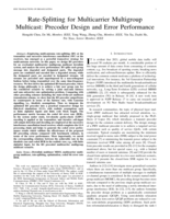 Rate-Splitting for Multicarrier Multigroup Multicast: Precoder Design and Error Performance