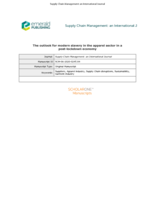 The outlook for modern slavery in the apparel sector in a post-lockdown economy