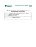 Boundary negotiations: a paradox theoretical approach for efficient and flexible modular systems