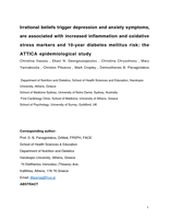 Irrational beliefs trigger depression and anxiety symptoms, and associated with increased inflammation and oxidative stress markers in the 10-year diabetes mellitus risk: the ATTICA epidemiological study