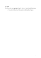 A nation-wide survey exploring the views of current and future use of functional electrical stimulation in spinal cord injury