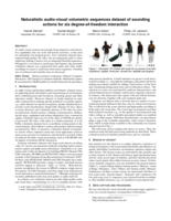 Naturalistic audio-visual volumetric sequences dataset of sounding actions for six degree-of-freedom interaction