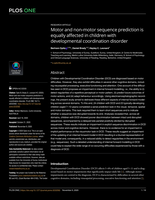 Motor and non-motor sequence prediction is equally affected in children with developmental coordination disorder