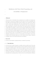 Satisfaction with Travel, Ideal Commuting, and Accessibility to Employment