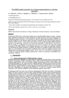 The EBSD spatial resolution of a Timepix-based detector in a tilt-free geometry