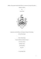 Mothers with postnatal mental health difficulties experiences of using social media: a qualitative analysis
