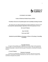 An interpretative phenomenological exploration of the lived experiences of worry