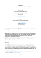 Editorial: Tourism forecasting competition in the time of COVID-19