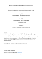 Bayesian bootstrap aggregation for tourism demand forecasting