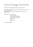 Identification of factors influencing motivation to undertake time-restricted feeding in humans