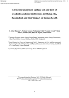 Elemental analysis in surface soil and dust of roadside academic institutions in Dhaka city, Bangladesh and their impact on human health