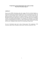 Foreign Buyout of International Equity Joint Ventures in China: When Does Performance Improve?