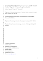 Analysis of a medieval strain of mycobacterium leprae from the deserted medieval village site of Wharram Percy, Yorkshire, UK