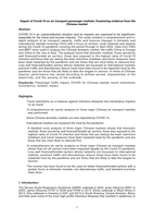 Impact of COVID-19 on air transport passenger markets: Examining evidence from the Chinese market