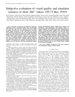 Subjective evaluation of visual quality and simulator sickness of short 360? videos: ITU-T Rec. P.919