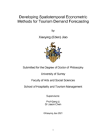 Developing Spatiotemporal Econometric Methods for Tourism Demand Forecasting