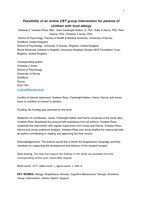 Feasibility of an online CBT group intervention for parents of children with food allergy