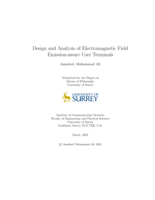 Design and Analysis of Electromagnetic Field Emission-aware User Terminals