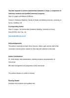 The time required to achieve endotracheal intubation in dogs: a comparison of veterinary students and qualified veterinary surgeons