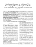 Fast Beam Alignment for Millimeter Wave Time-Varying Channels Using Sparse Codes