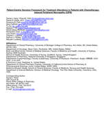 Patient-centric decision framework for treatment alterations in patients with Chemotherapy-induced Peripheral Neuropathy (CIPN)